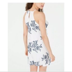 NWT BCX White Blue Floral Sleeveless Dress Size S